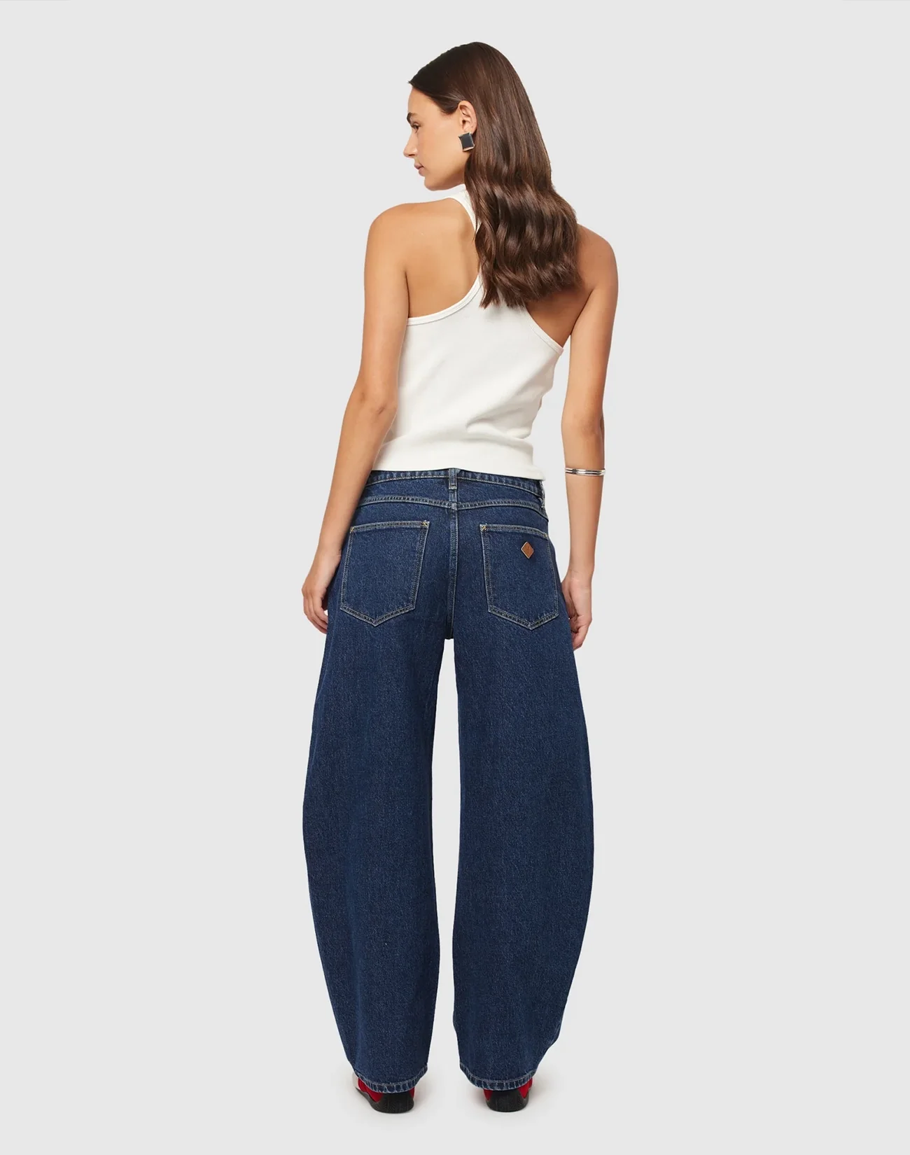 95 Tara Barrel Denim Jeans - Dark Blue - Image 3