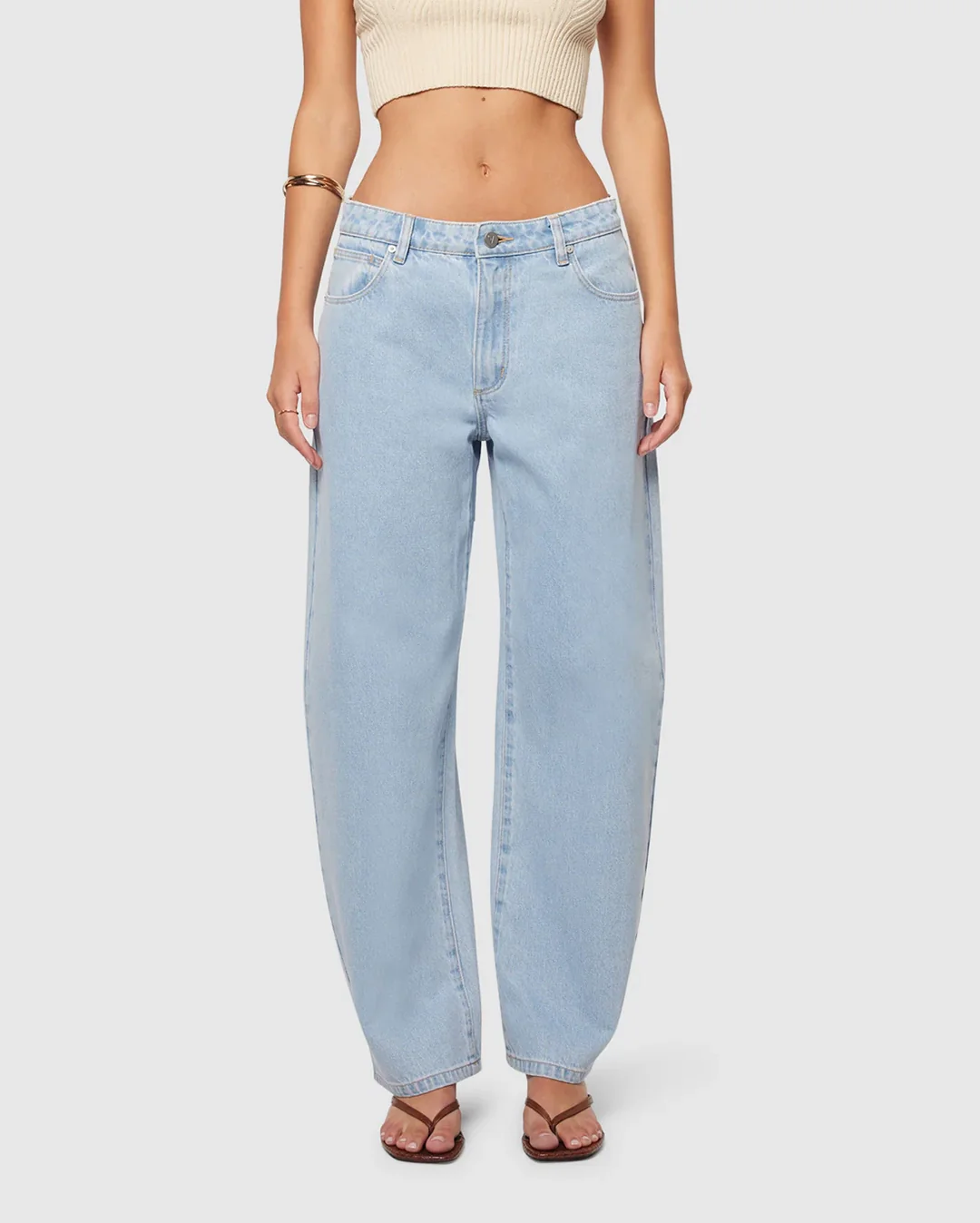 95 Kendall Barrell Denim Jeans Light Vintage Blue - Light Vintage Blue