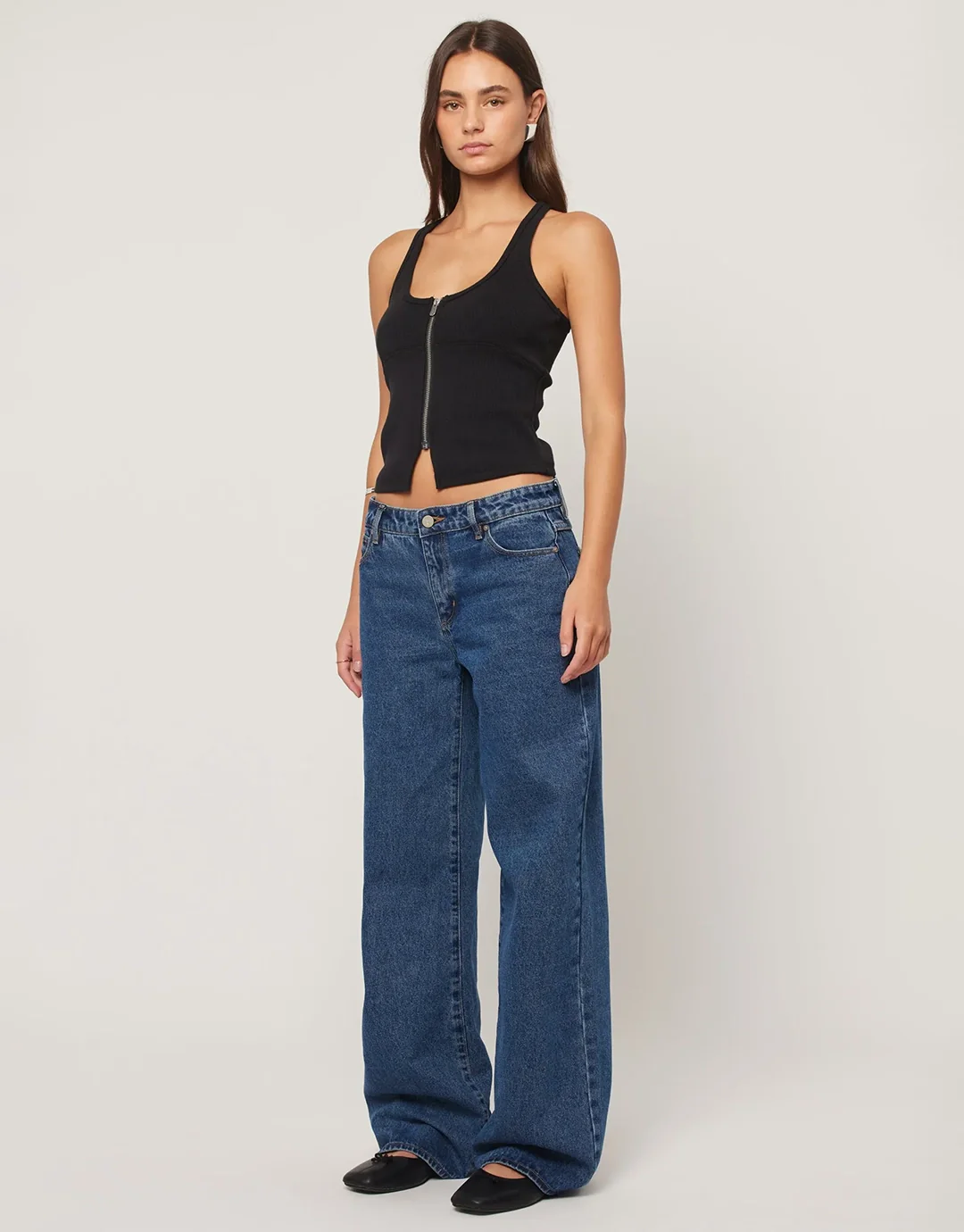 99 Bella Low Baggy Jeans - Mid Blue - Image 5