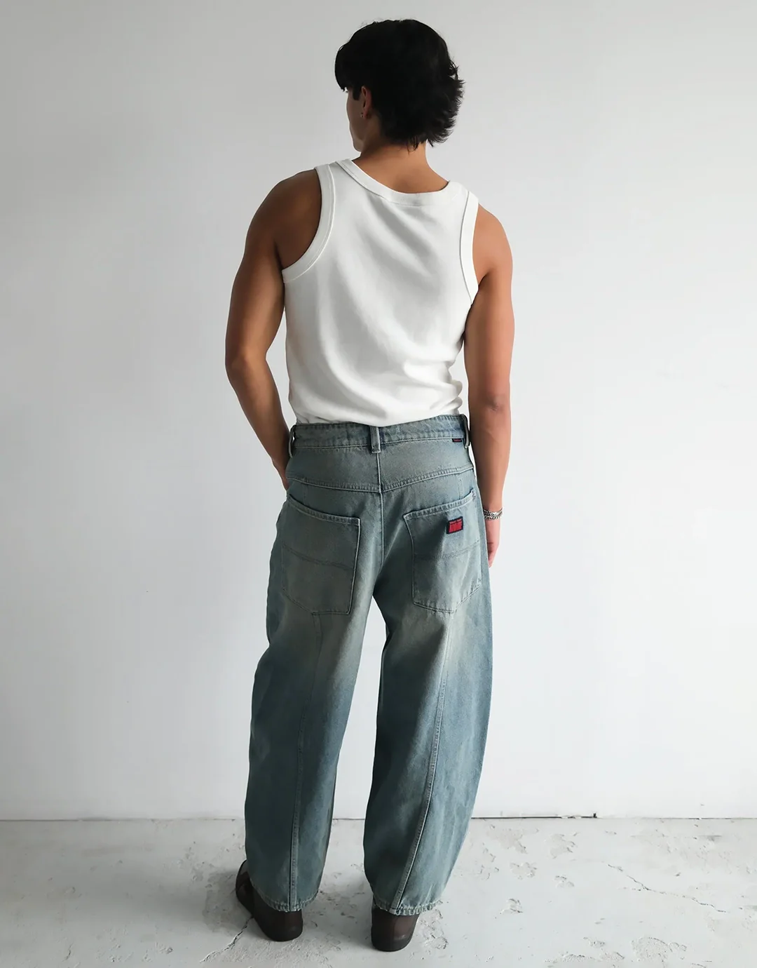 A6 Carson Big Cocoon Denim Jeans - Washed Blue - Image 4