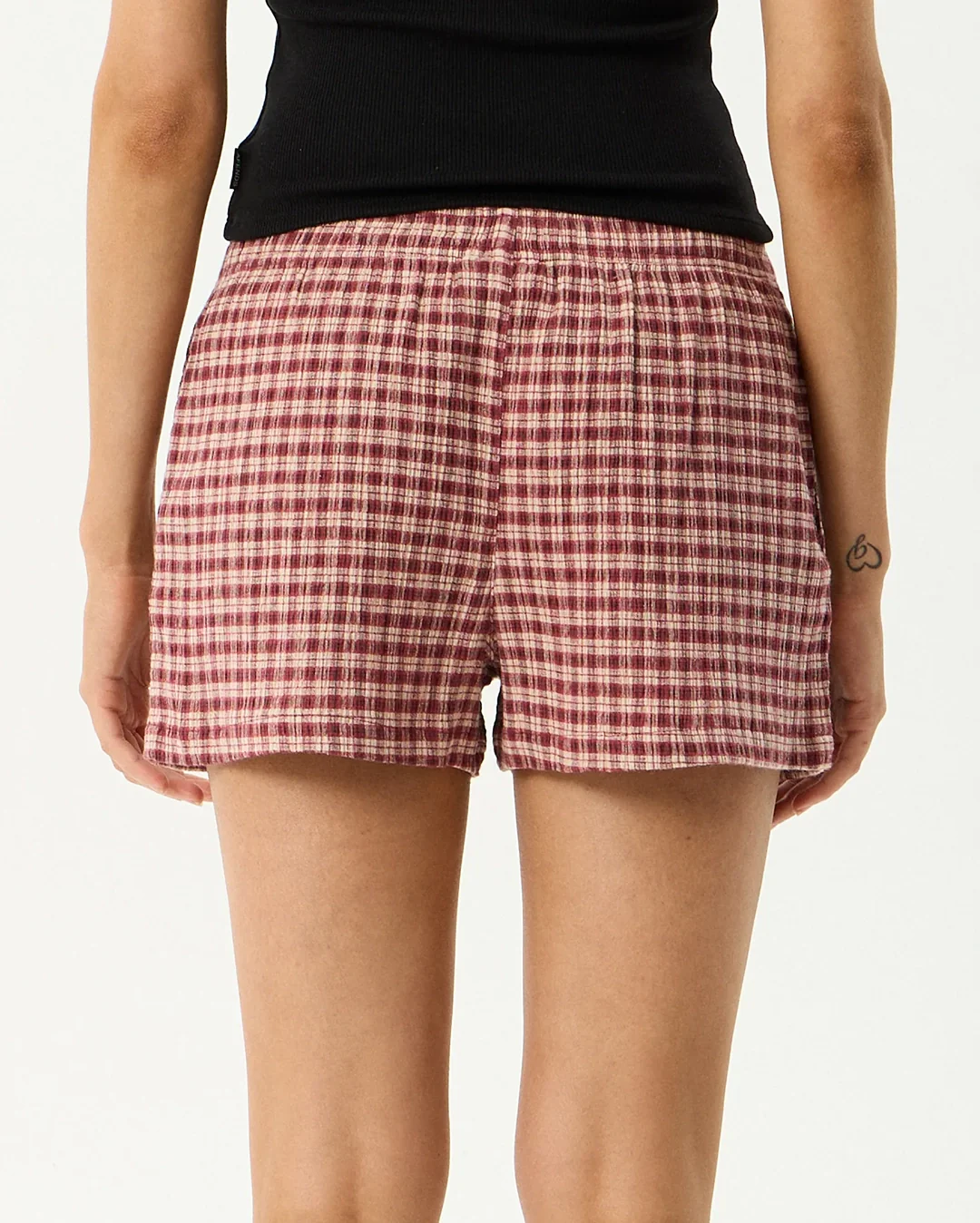 Capricorn - Seersucker Short - Burgundy / Beige Check - Image 8