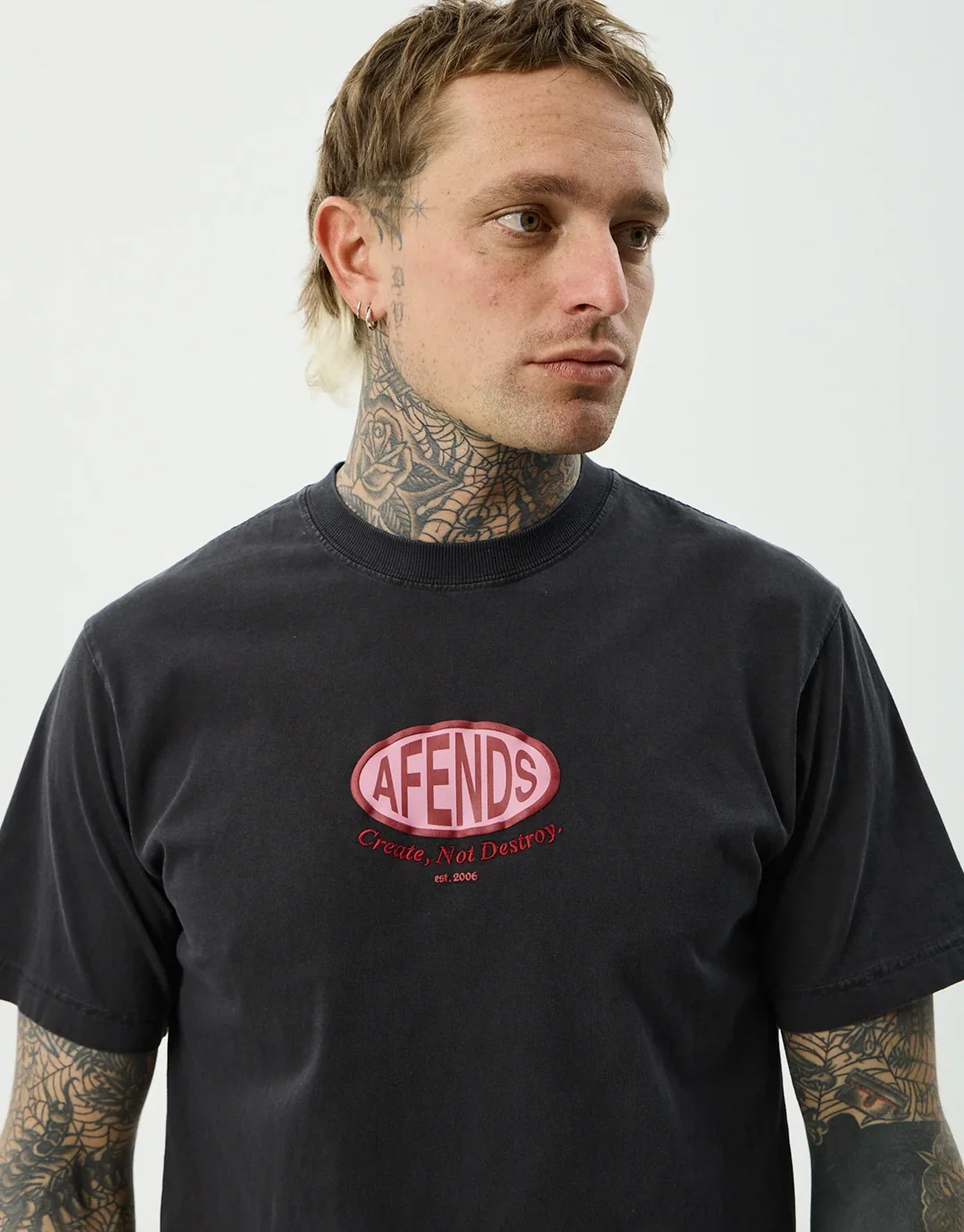 Destroyed Retro T-Shirt - Stone Black - Image 6