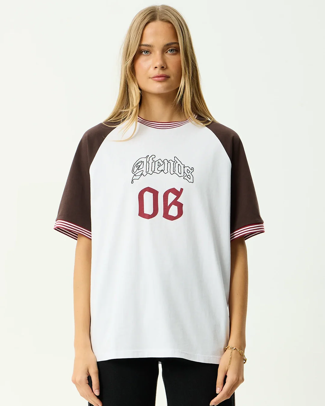 Dexter - Oversized T-Shirt - Coffee / White