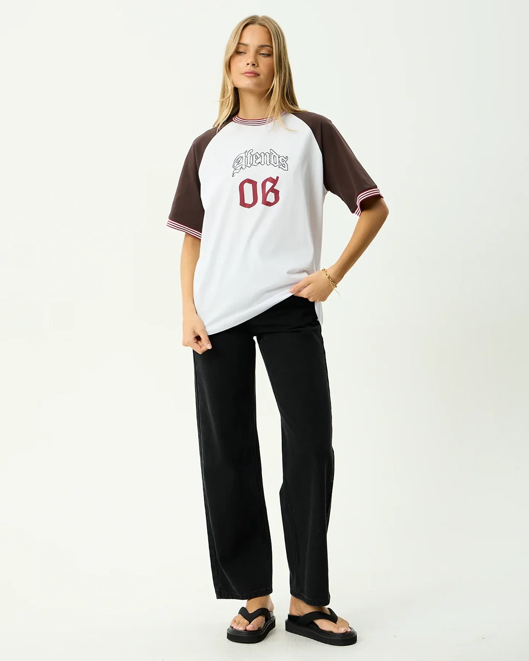Dexter - Oversized T-Shirt - Coffee / White - Image 2