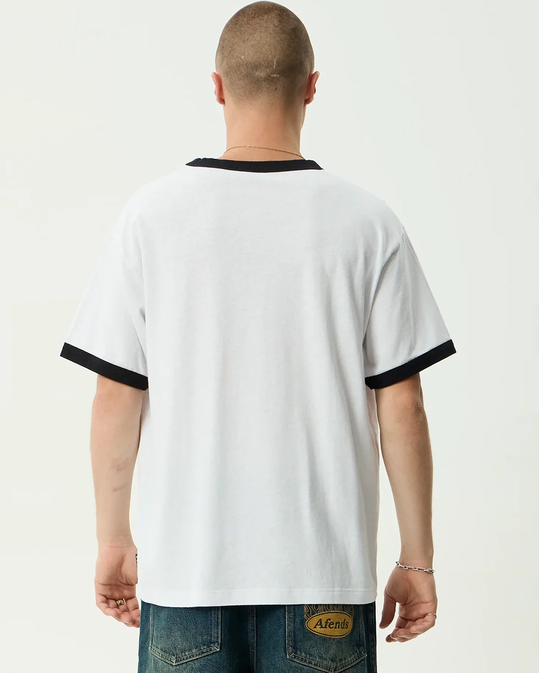 Drop Zone Boxy Ringer Tee - White - Image 4