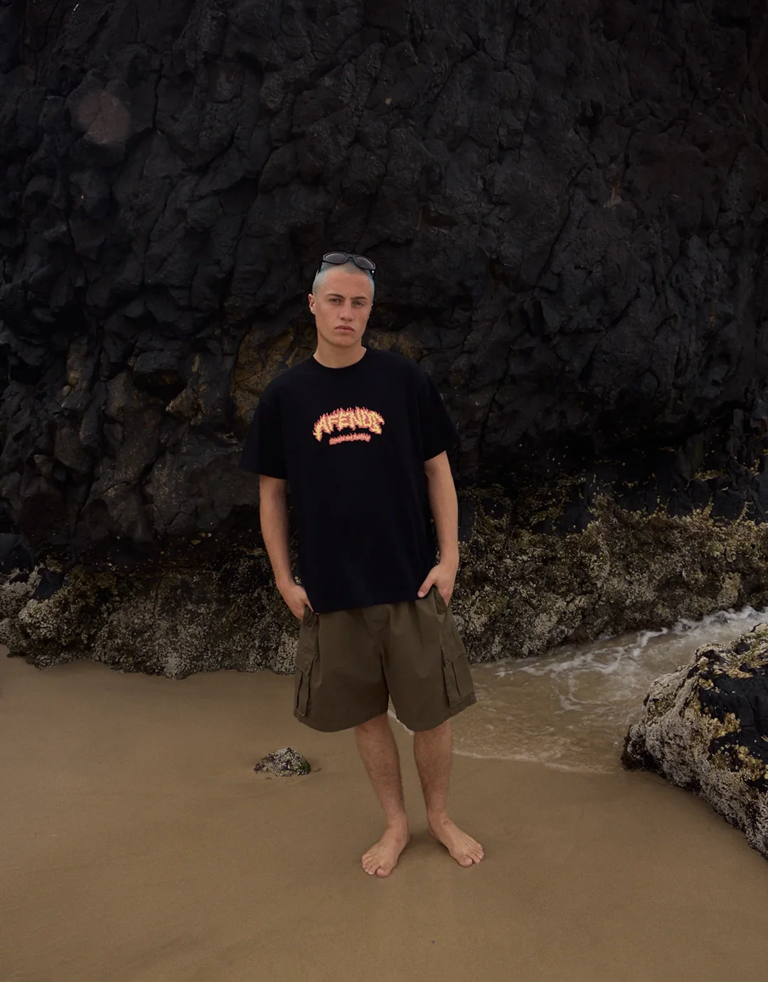 Flame On Boxy T-Shirt - Black - Image 7