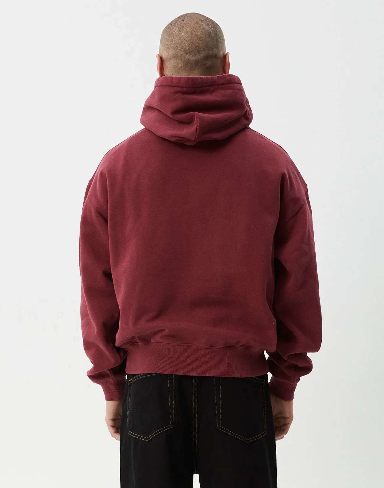 Genesis Boxy Hoodie - Washed Burgundy - Image 7