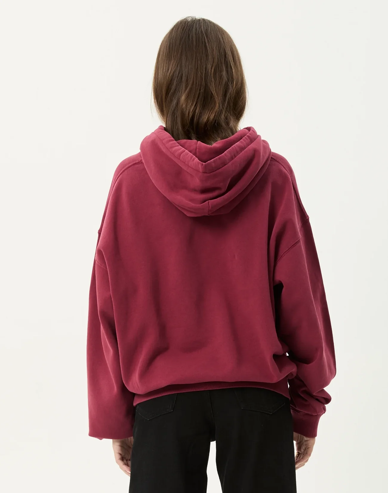 Genesis Boxy Hoodie - Washed Burgundy - Image 8