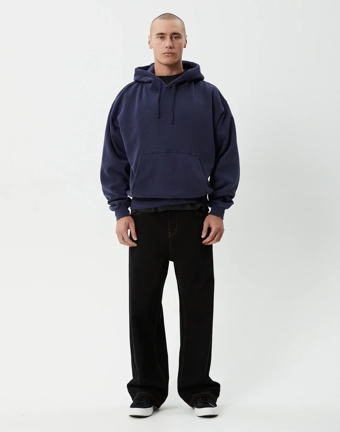 Genesis Boxy Hoodie - Washed Deep Sea - Image 3