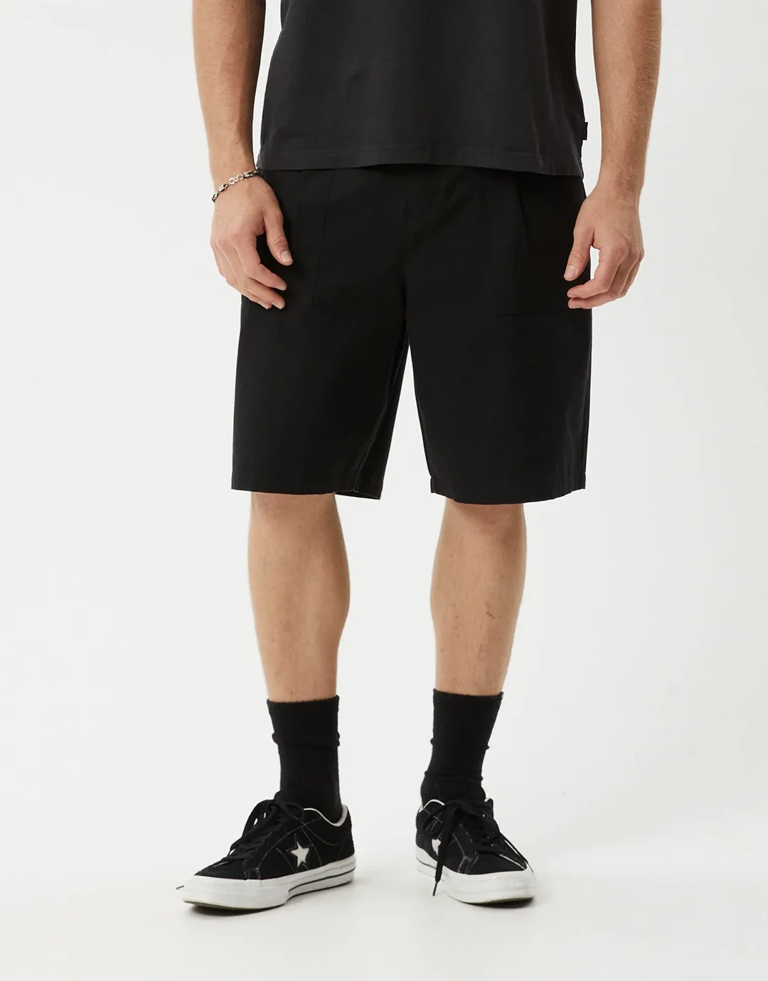 Glider 22" Pleated Shorts - Black - Image 6