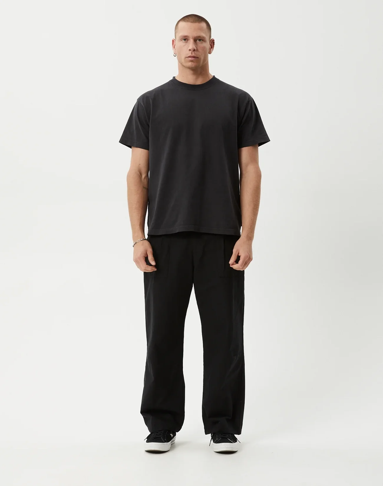 Glider Pleated Pants - Black - Image 5