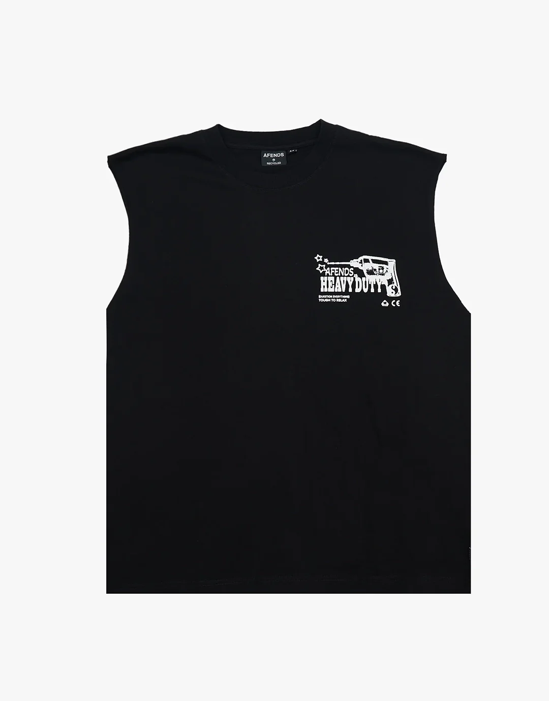 Heavy Duty Sleeveless T-Shirt - Black - Image 8