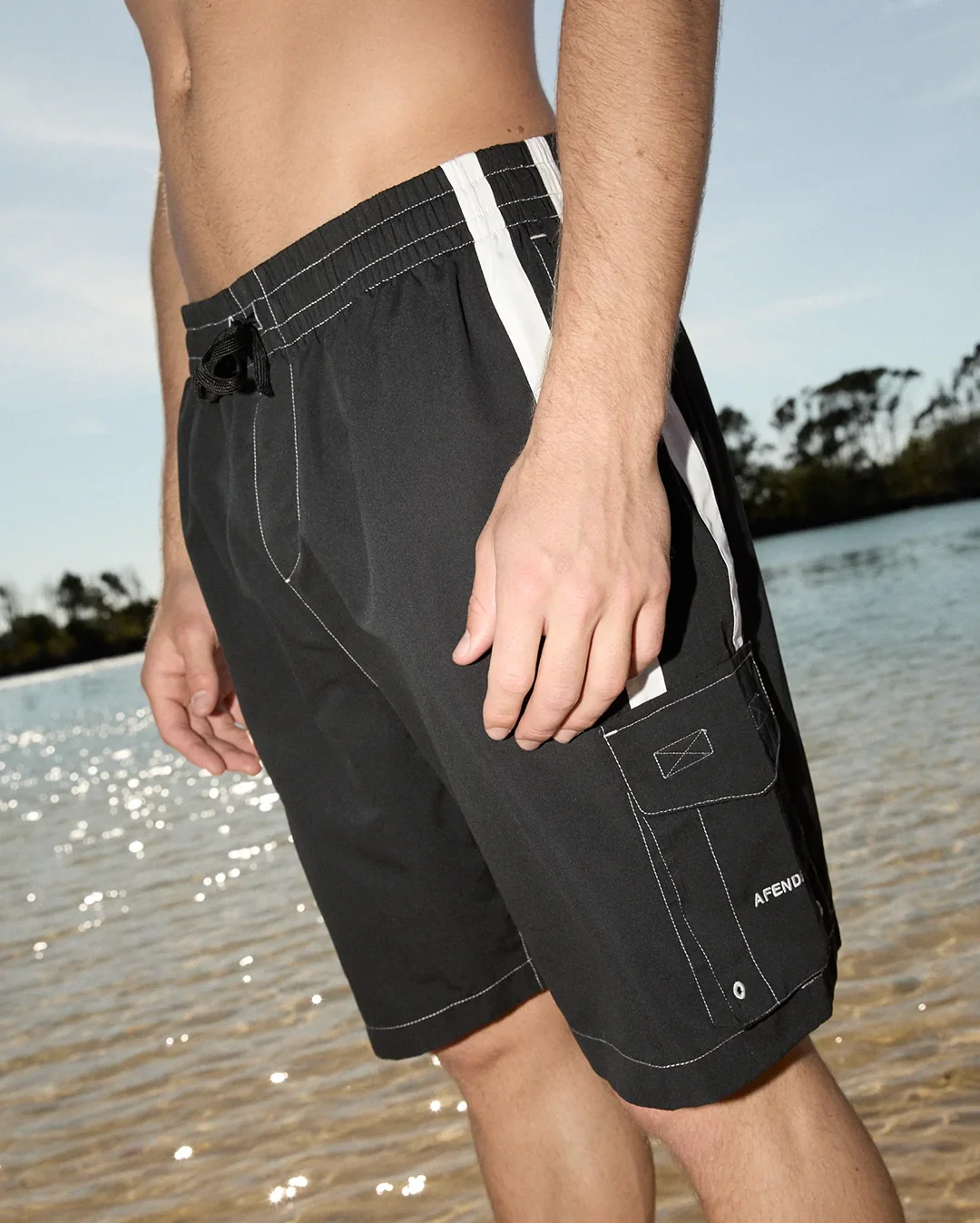 House Related 20" Cargo Swim ShortS - Black