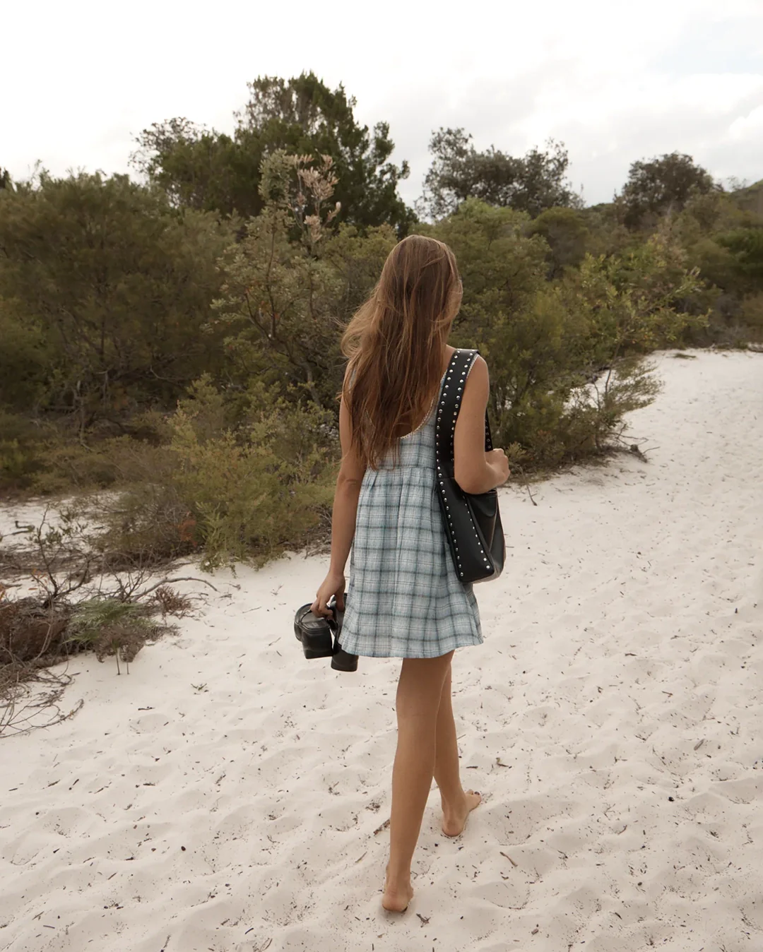 Lagoon Jesse - Seersucker Mini Dress - Overcast Check - Image 2