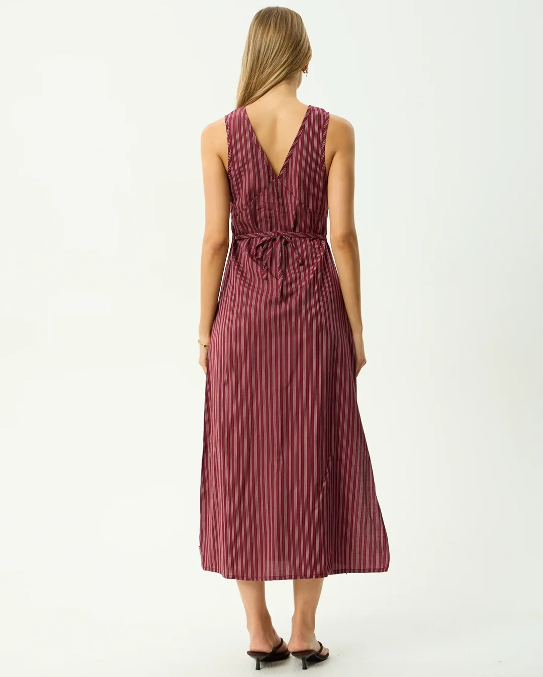 Ledger - Maxi Dress - Burgundy Stripe - Image 5