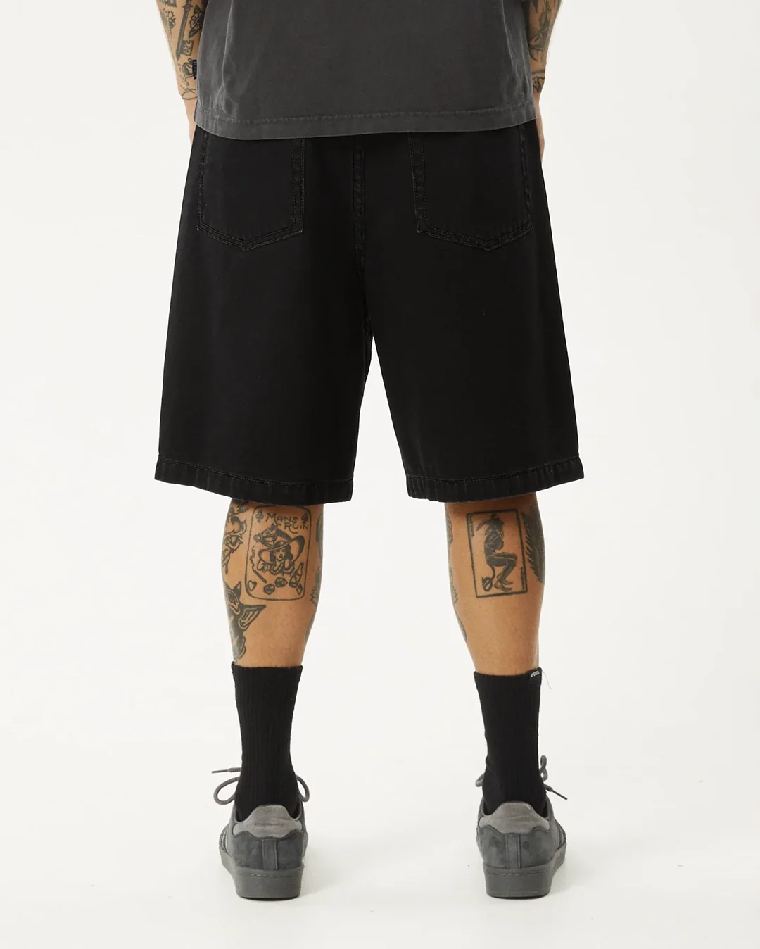 Lil C 22" Baggy Denim Shorts - Washed Black - Image 2