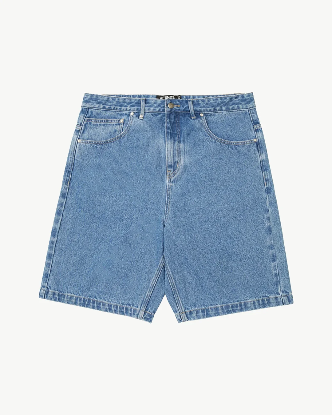 Lil C 22" Baggy Denim Shorts - Worn Blue - Image 8