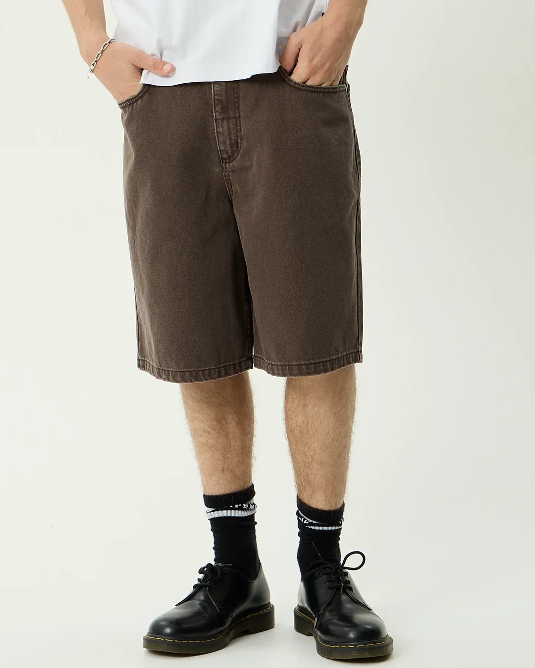 Lil C Denim Baggy Fit Short 22 Inch - Washed Coffee