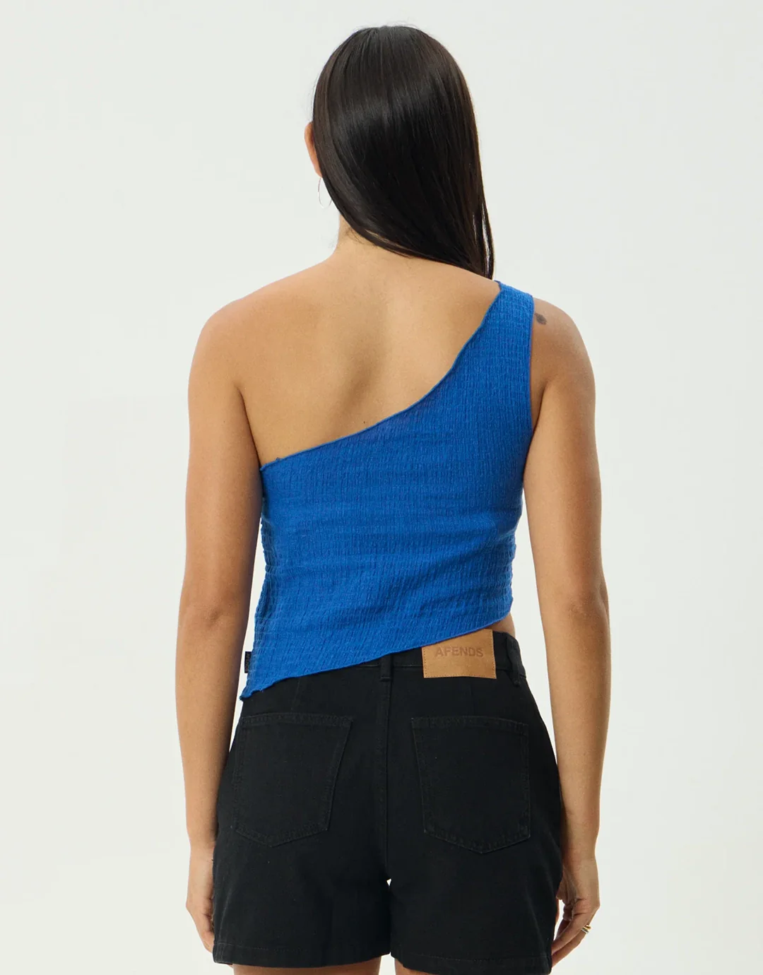 Marina Seersucker One Shoulder Top - Marina - Image 7