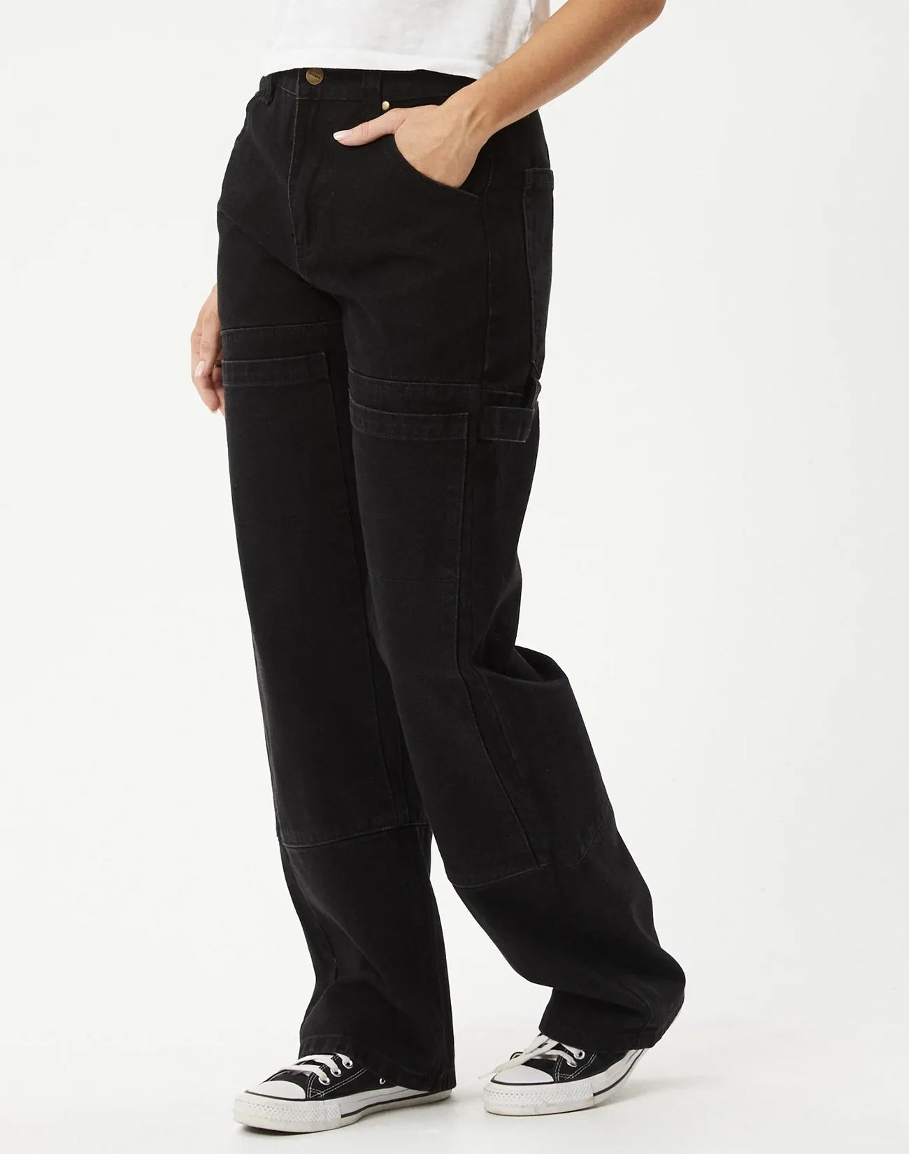 Moss Denim Workwear Jeans - Washed Black - Image 5