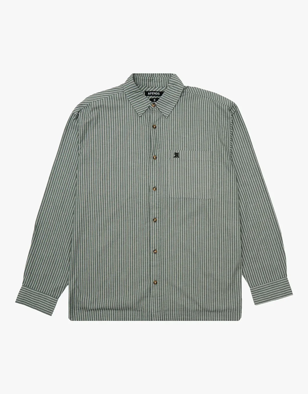 Pinned Oversized Striped Long Sleeve Shirt - Sycamore Stripe - Image 13