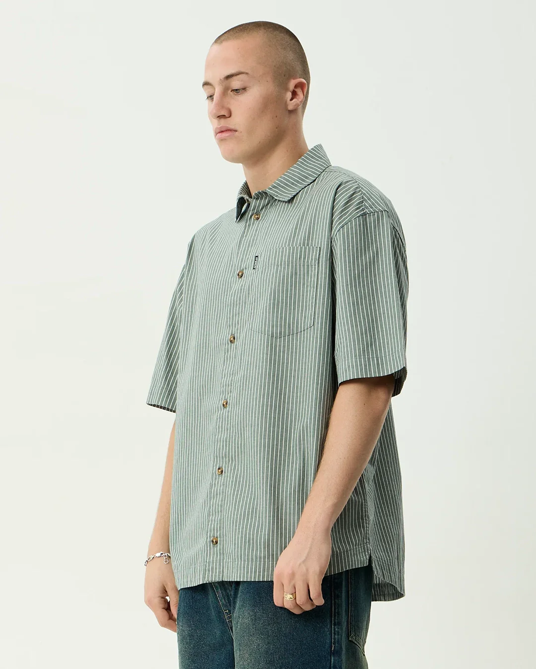 Pinned Short Sleeve Shirt - Sycamore Stripe - Image 3