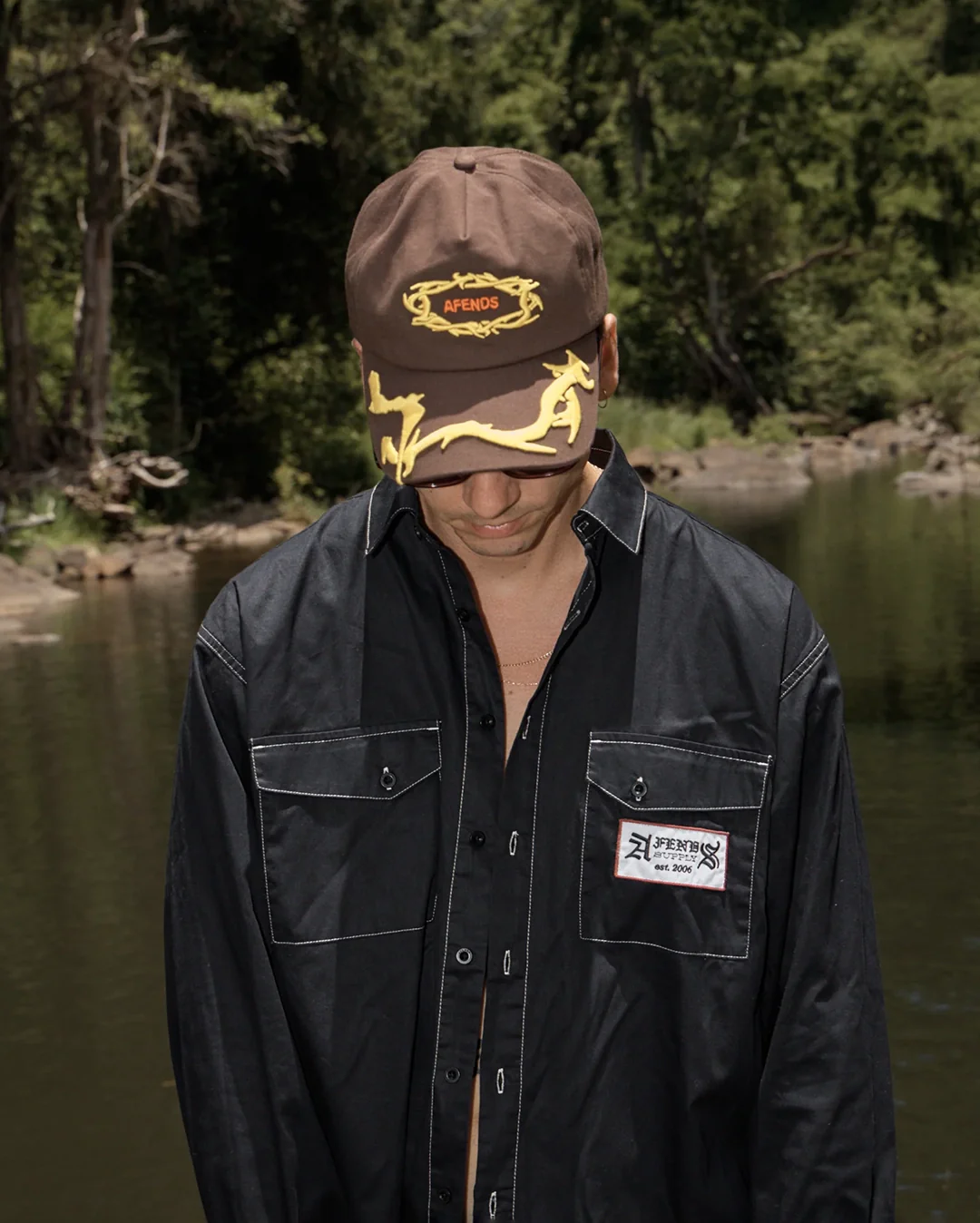 Rocked Recycled Five Panel Cap - Coffee
