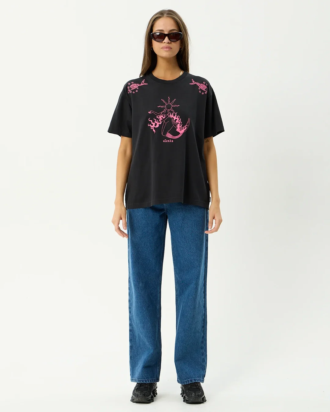 Sea Siren - Oversized T-Shirt - Stone Black - Image 2