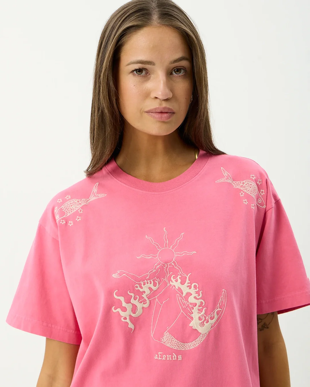 Sea Siren - Oversized T-Shirt - Washed Raspberry - Image 6