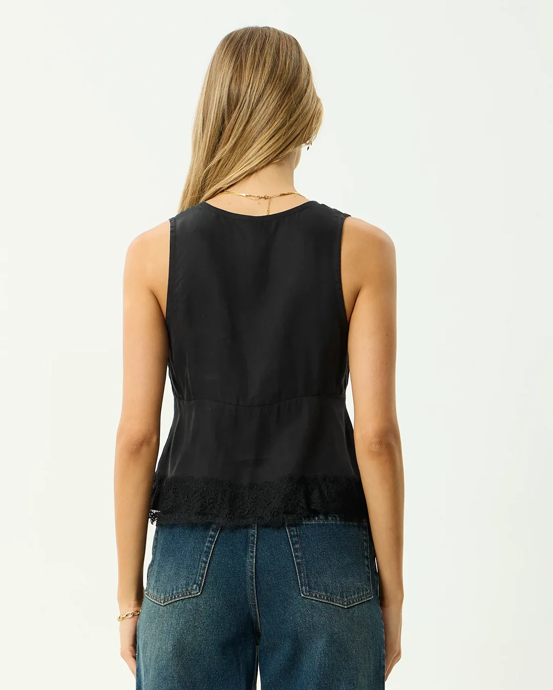Sinclair - Cupro Tie Top - Black - Image 6