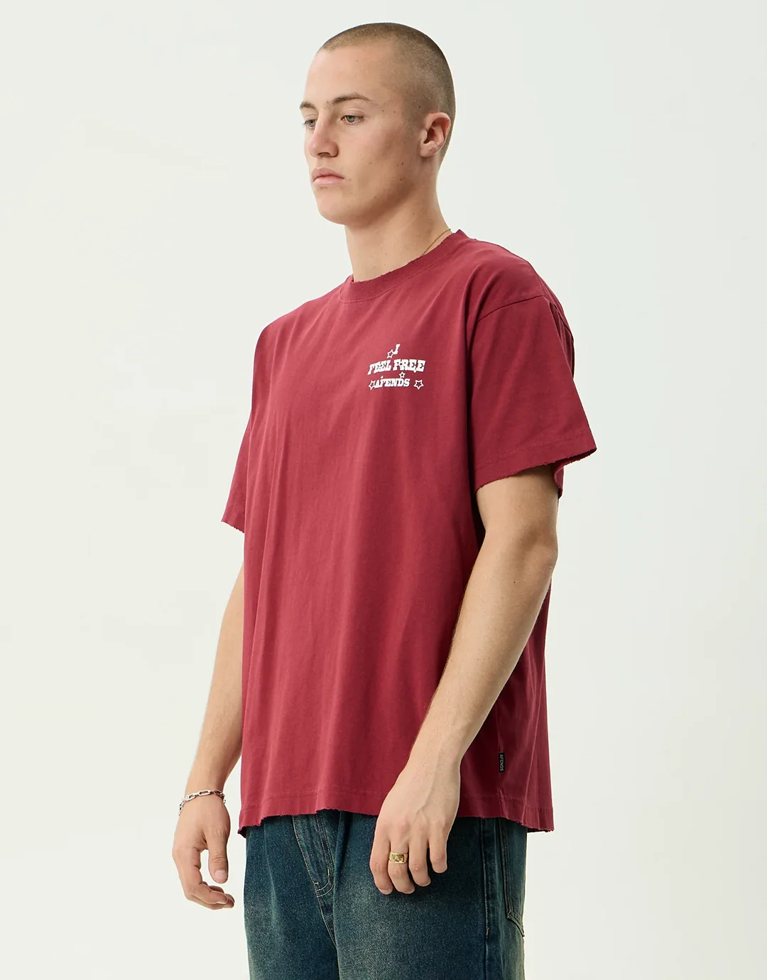 Sonoran Boxy T-Shirt - Washed Burgundy - Image 5