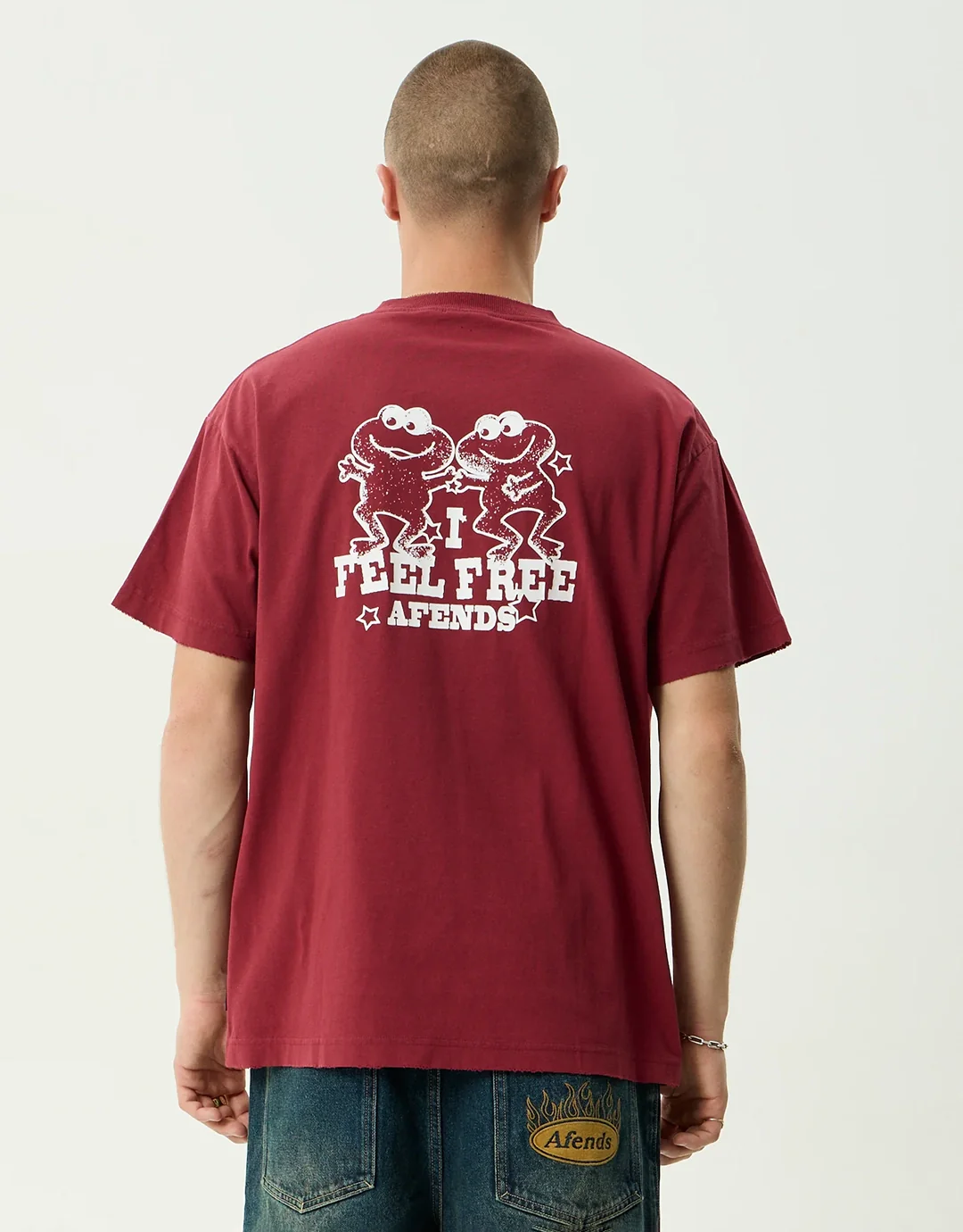 Sonoran Boxy T-Shirt - Washed Burgundy - Image 6