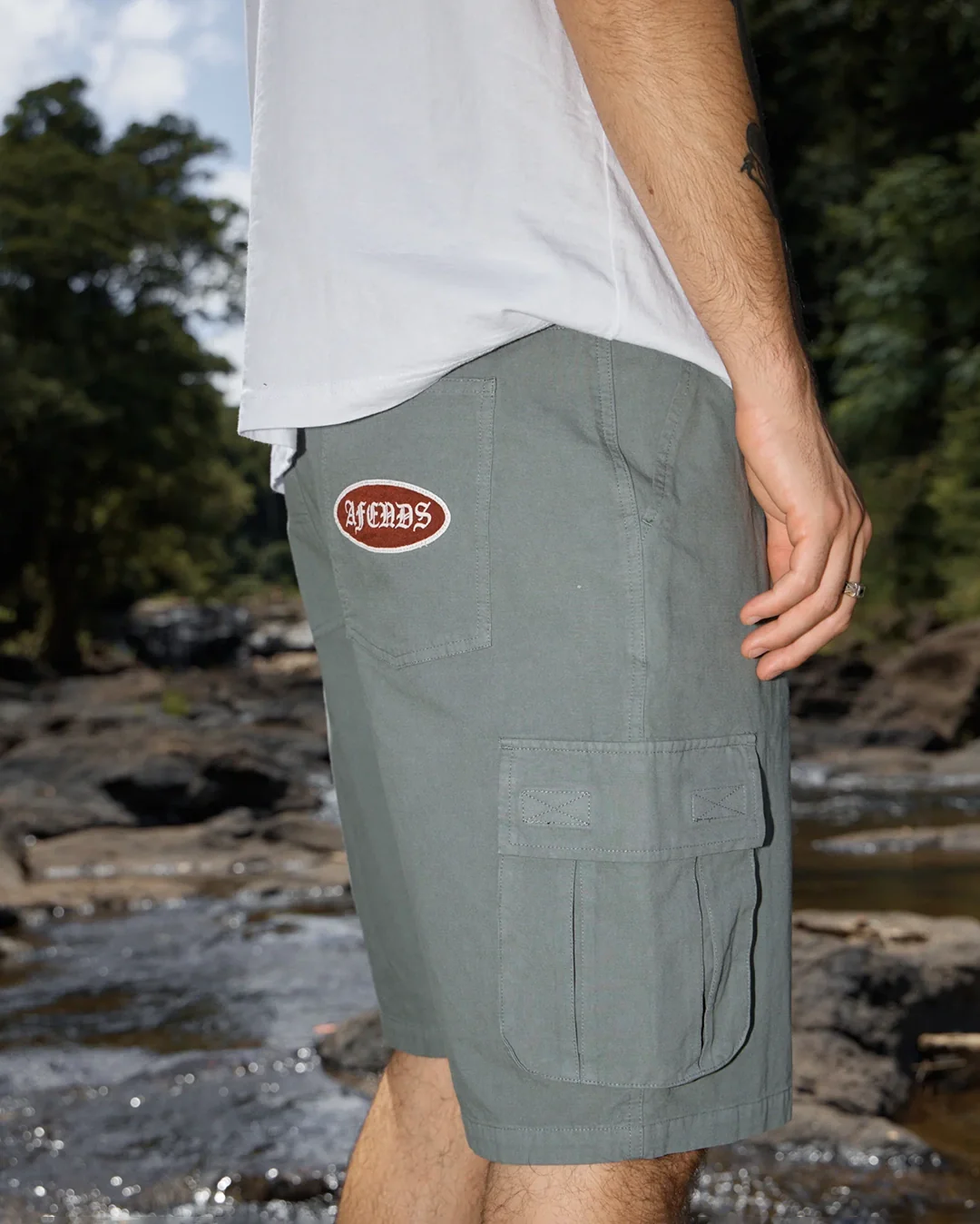 Summit 22" Pleated Cargo Short - Washed Sycamore
