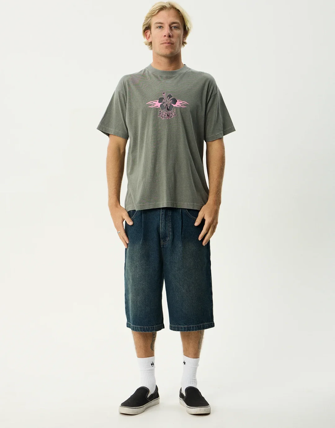 Wiped Out Boxy T-Shirt - Washed Sycamore - Image 3