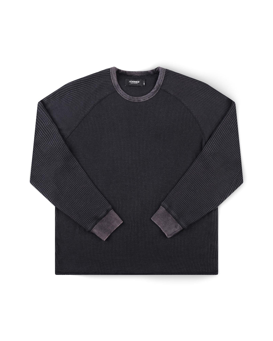 Ag Acid Long Sleeve Waffle - Acid Black