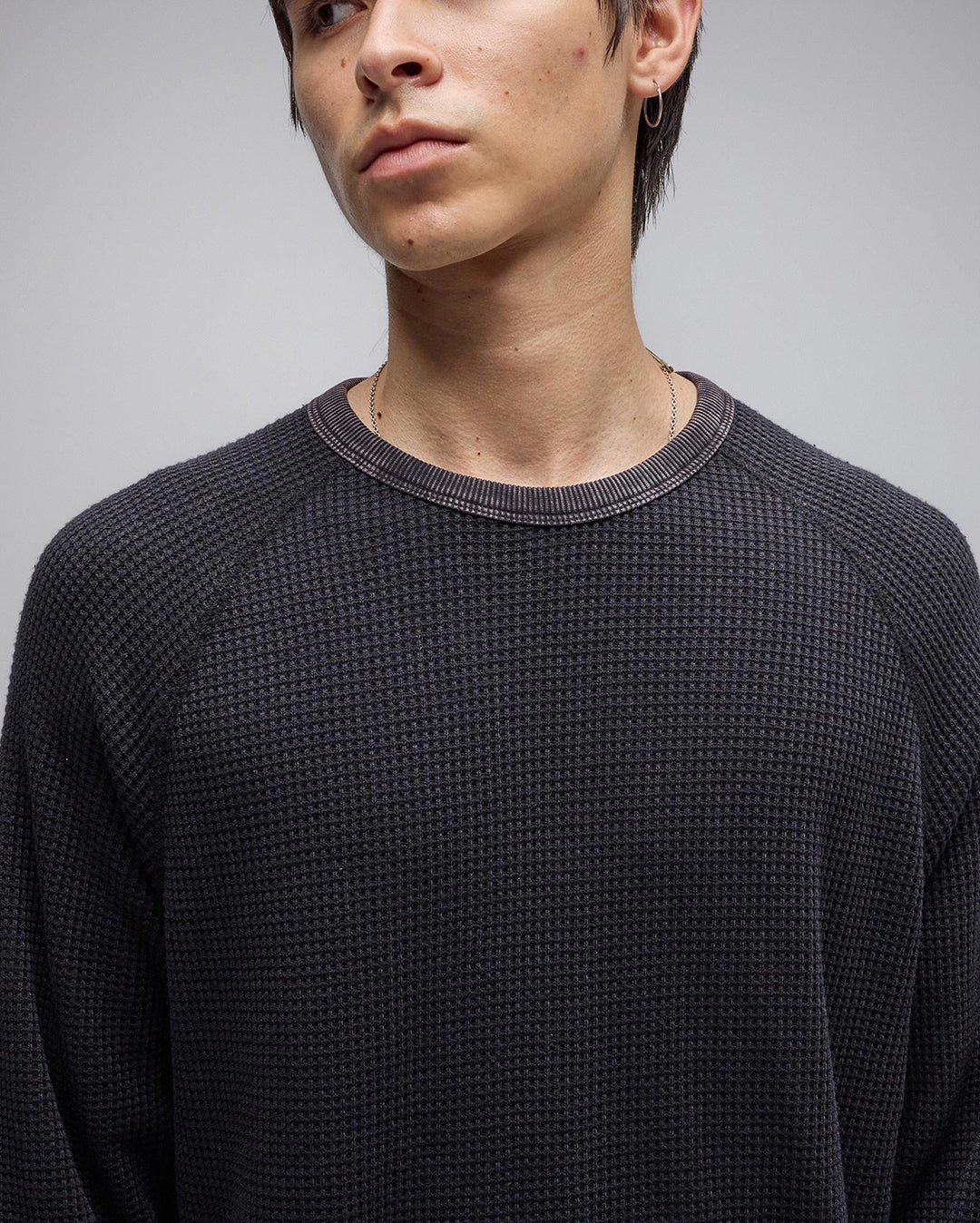Ag Acid Long Sleeve Waffle - Acid Black - Image 4