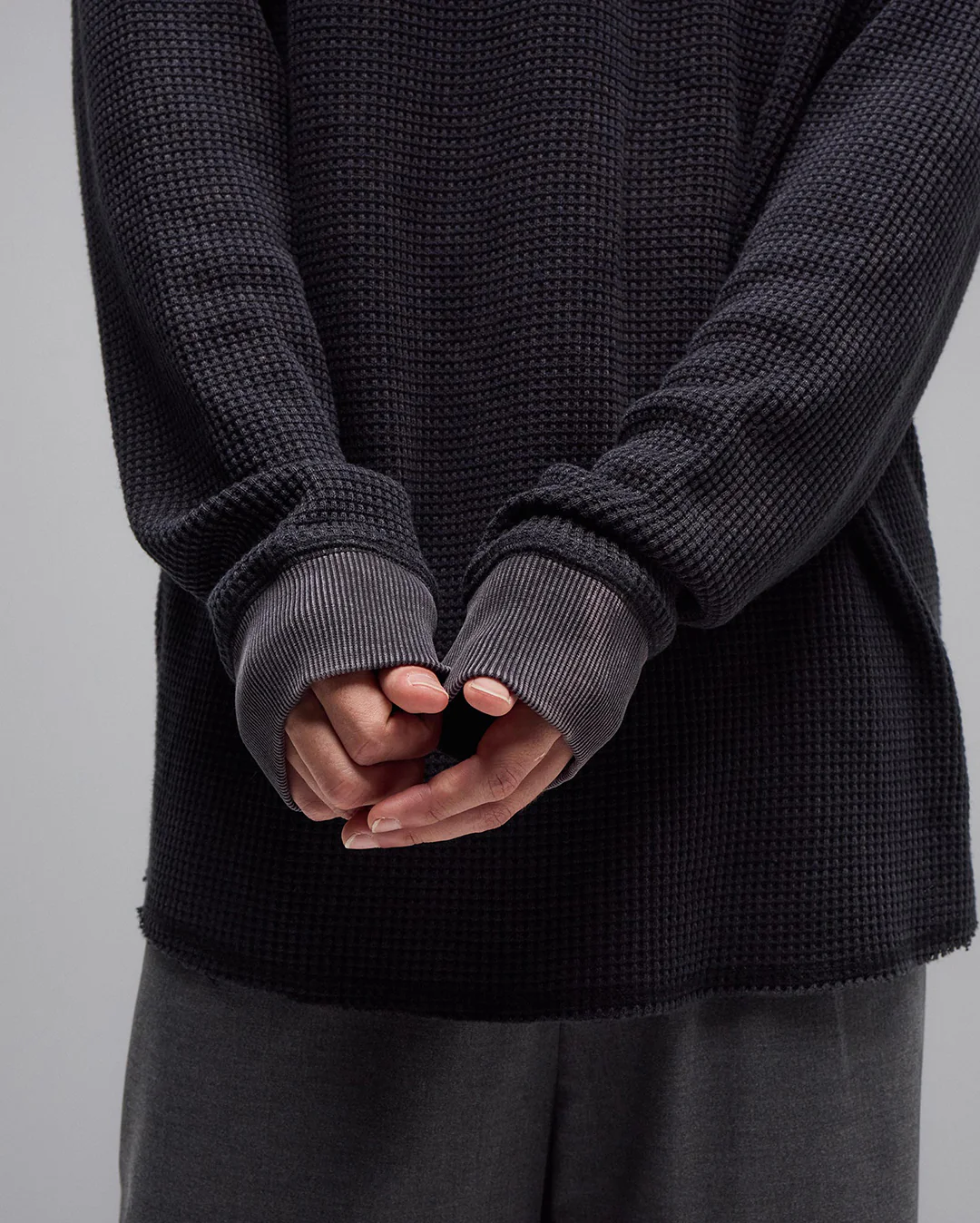 Ag Acid Long Sleeve Waffle - Acid Black - Image 8