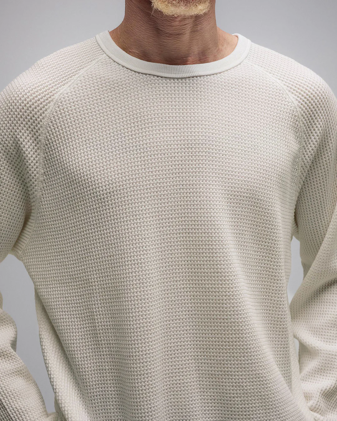 Ag Raglan Waffle - Bone - Image 4