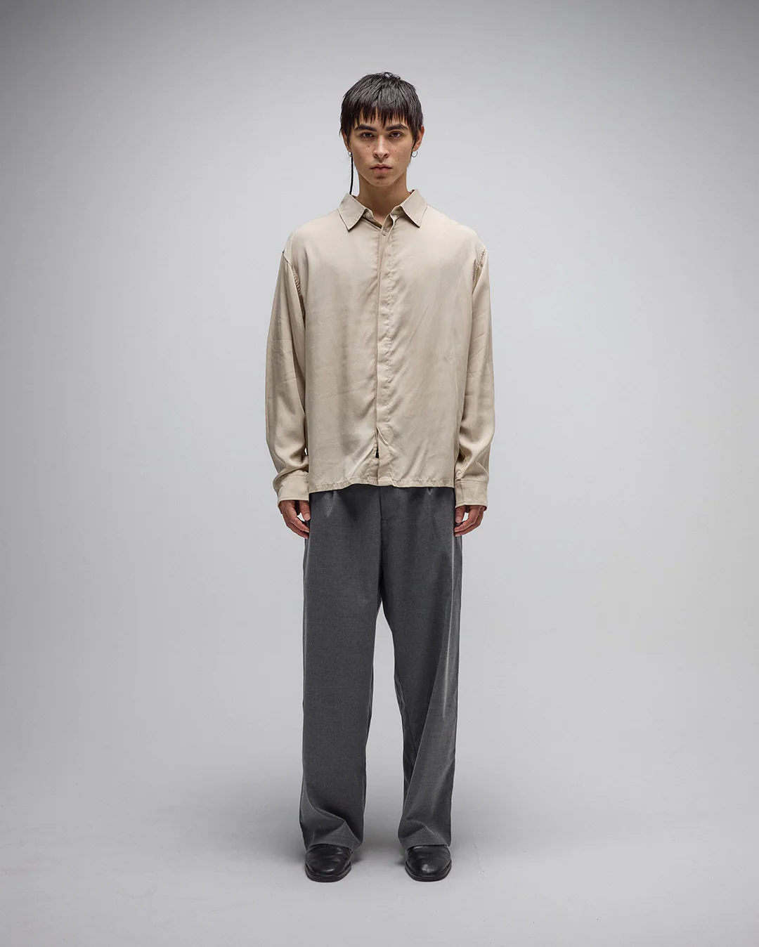Ag Vivian Boxy Long Sleeve Shirt - Cream - Image 2