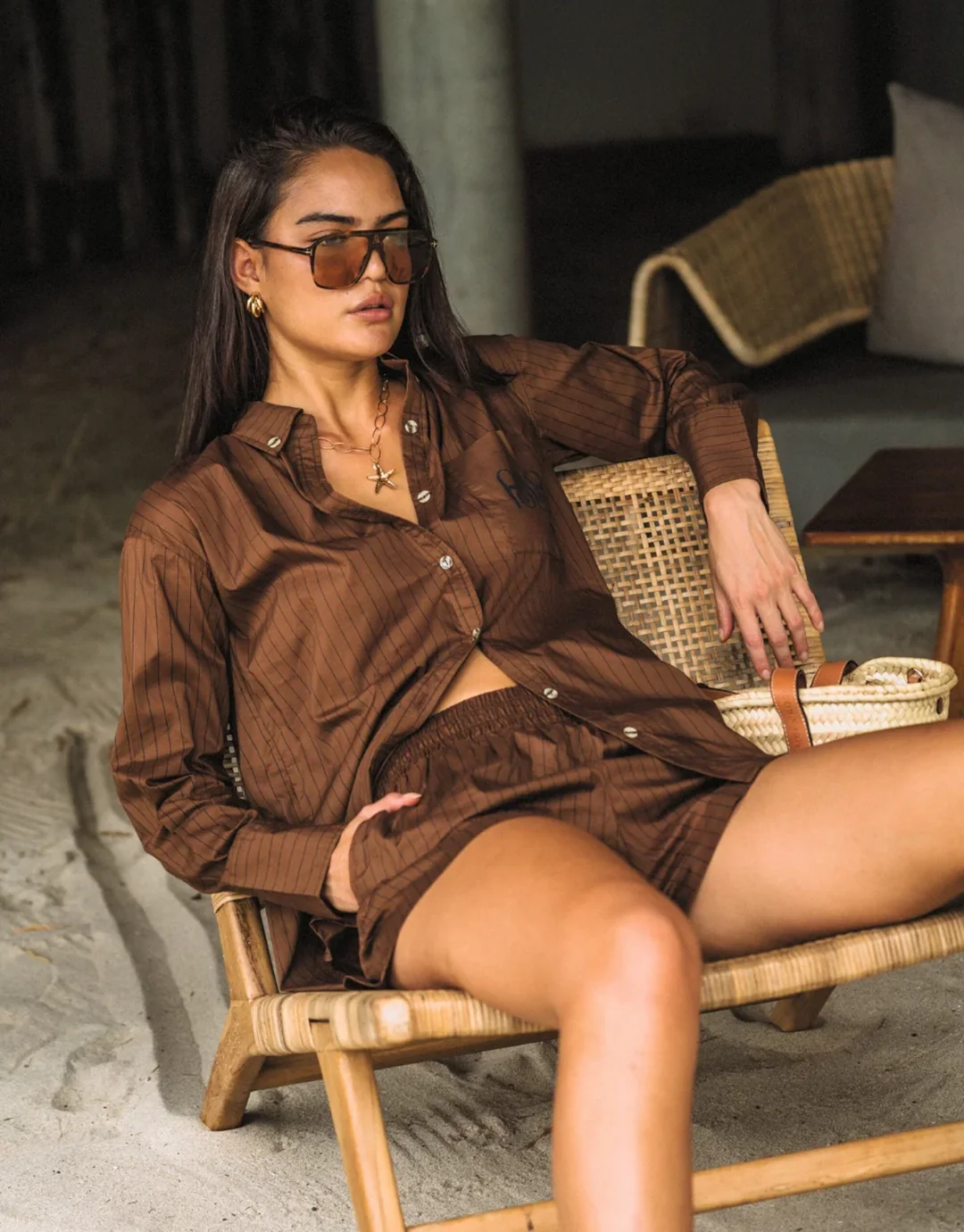 AJJA Pocket Shirt - Mocha - Image 3