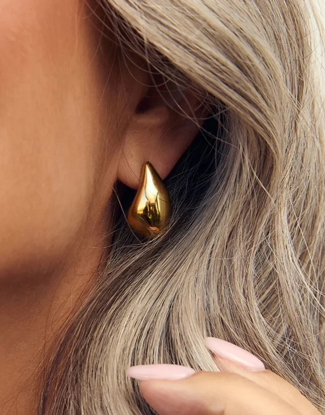 Delphine Gold Earrings - Gold - Image 4
