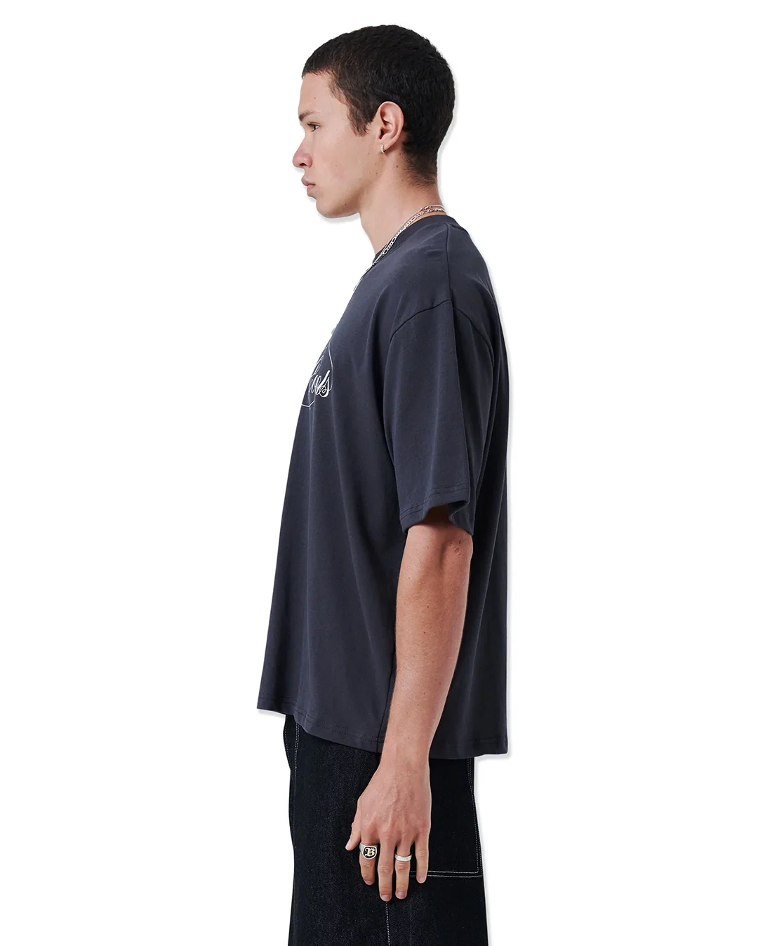 Script Tee - Aged Black - Image 2