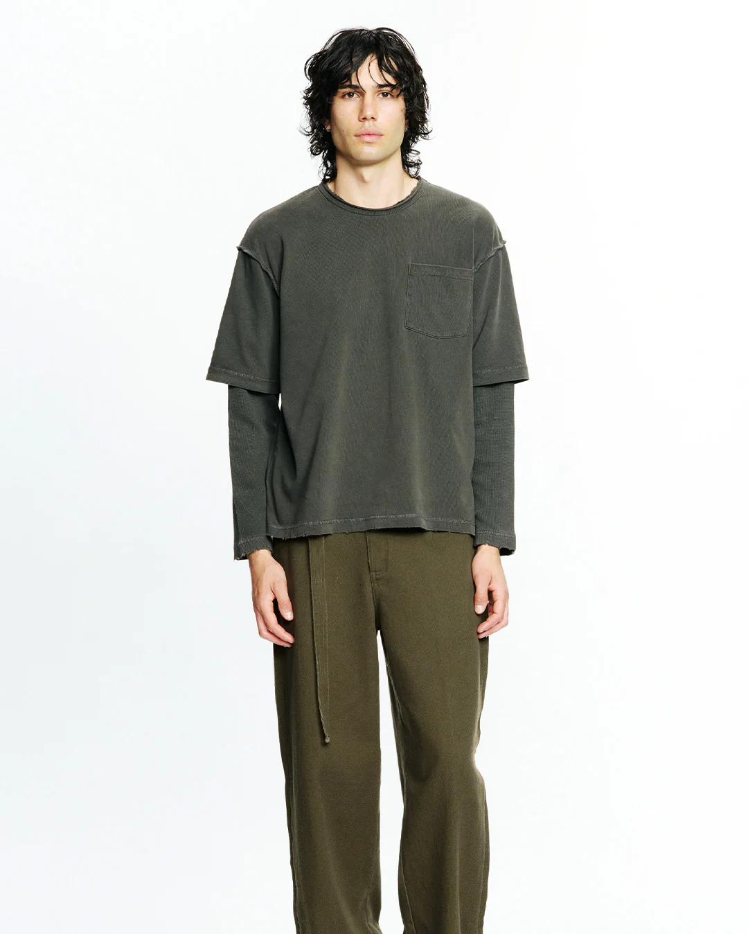 Dream Layer Long Sleeve Tee - Charcoal
