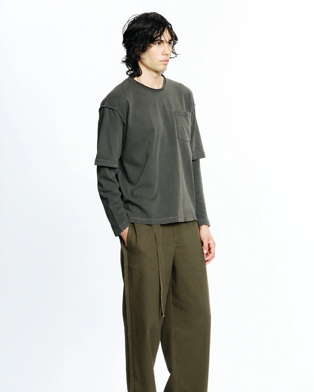Dream Layer Long Sleeve Tee - Charcoal - Image 3