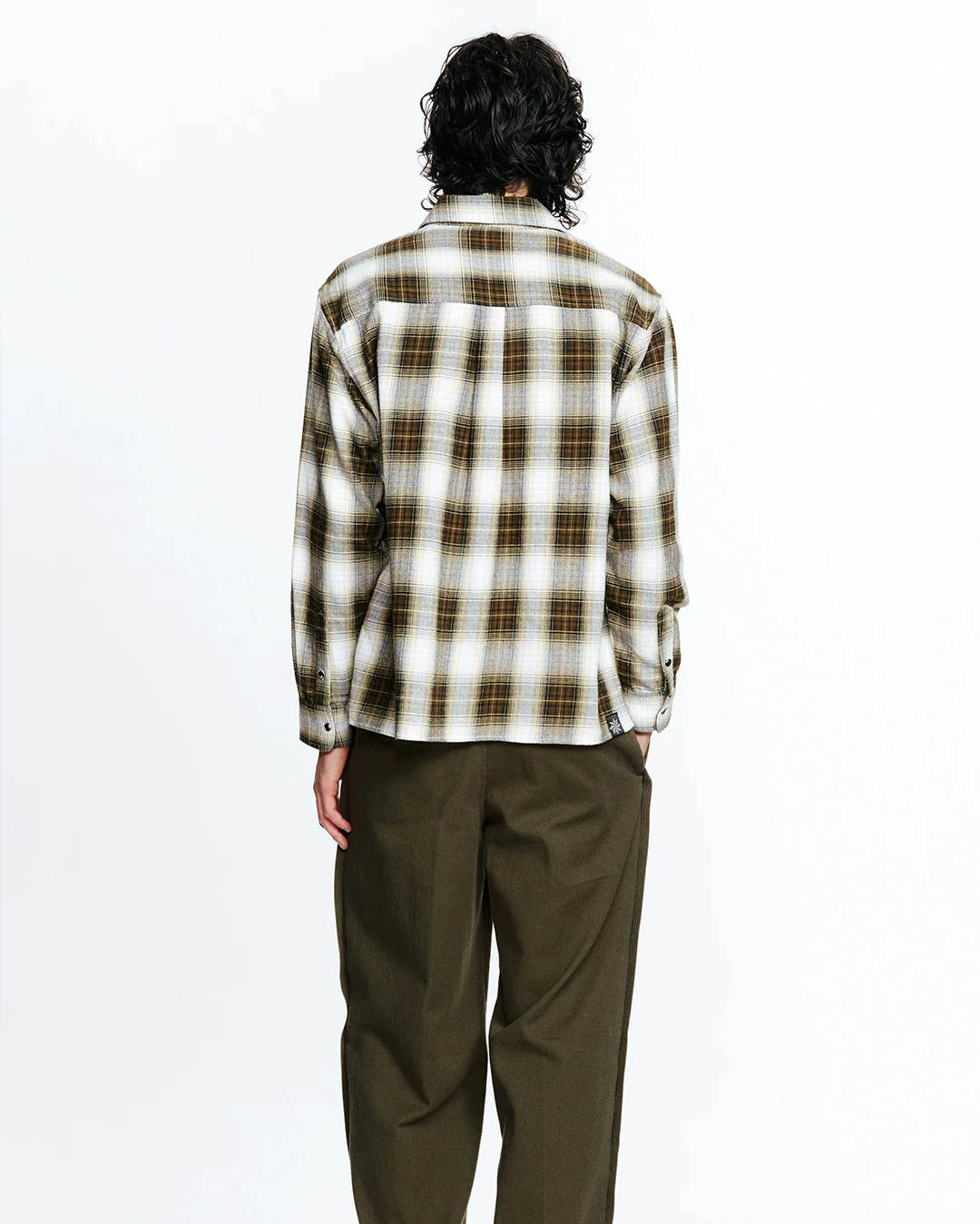 Hold Long Sleeve Shirt - Brown Check - Image 5