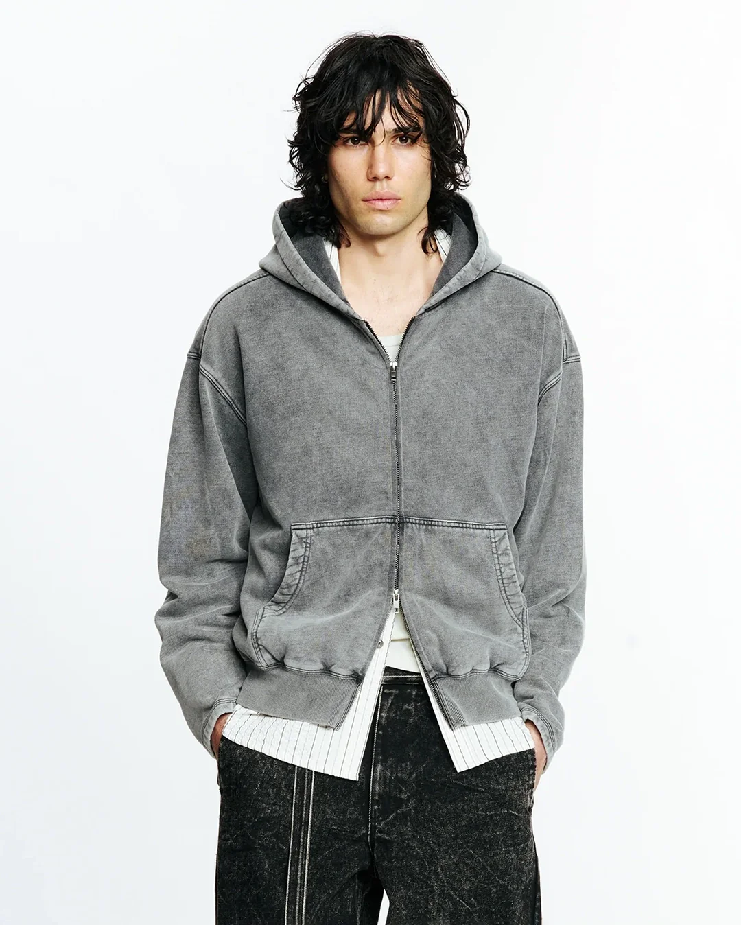 Tour Zip Hood - Black Snow