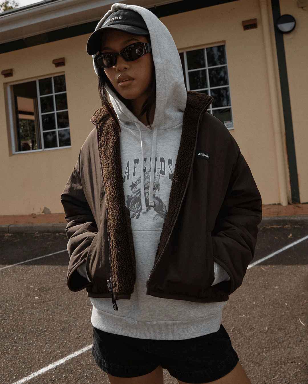 Berlin - Reversible Polar Fleece Jacket - Coffee - Image 2