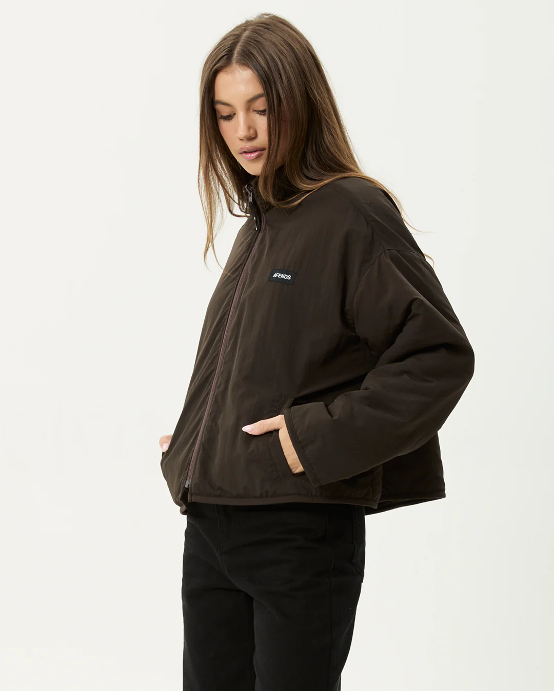 Berlin - Reversible Polar Fleece Jacket - Coffee - Image 4
