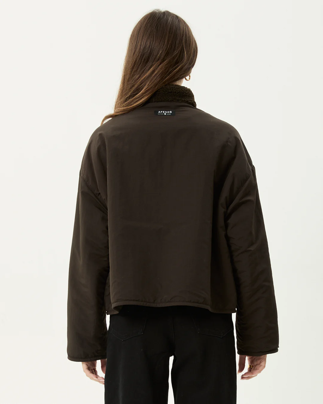 Berlin - Reversible Polar Fleece Jacket - Coffee - Image 8