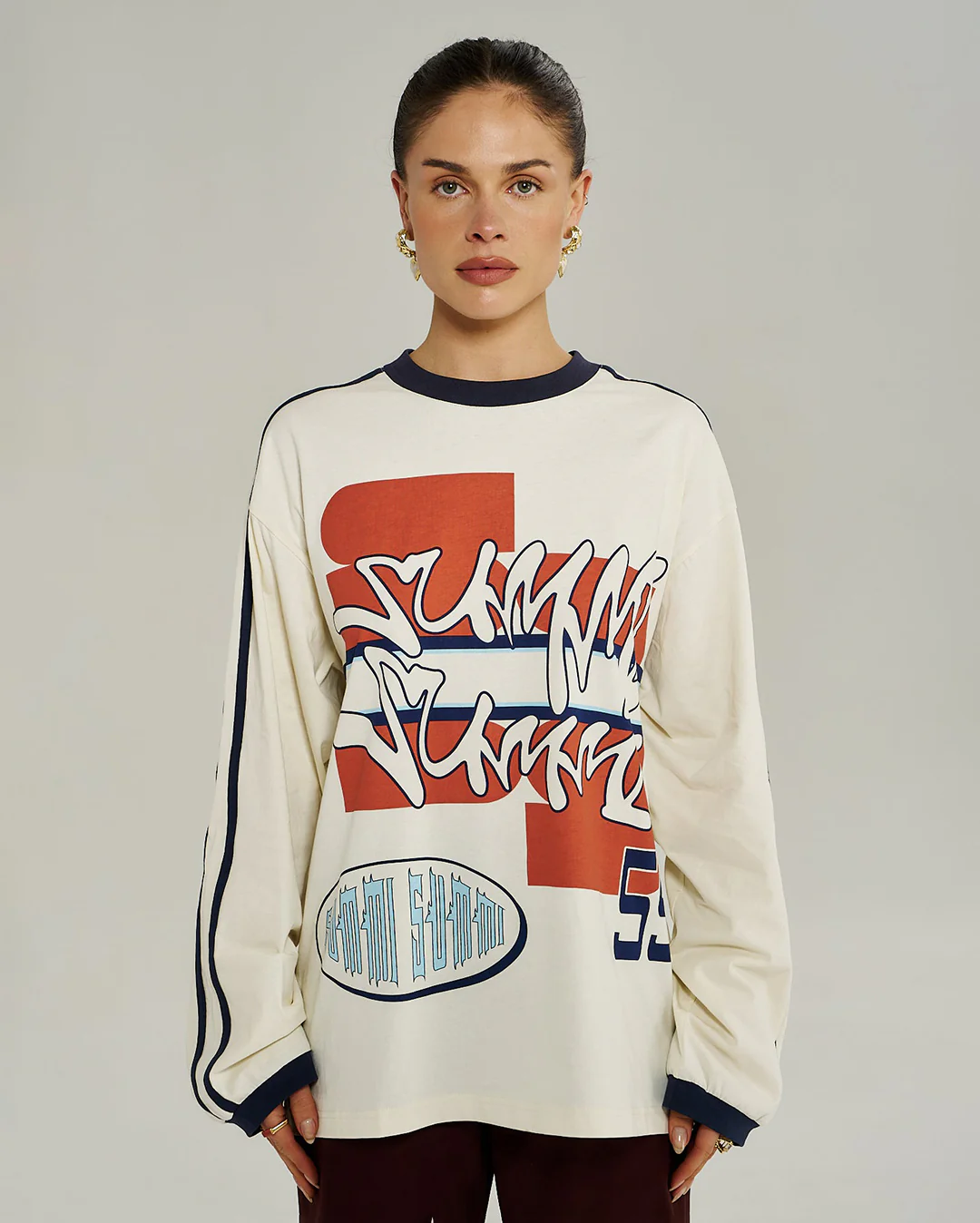 Bleu 55 Long Sleeve Tee - Vintage White